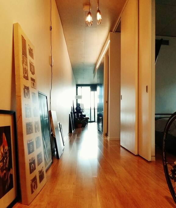 Hallway from the bedroom to the living