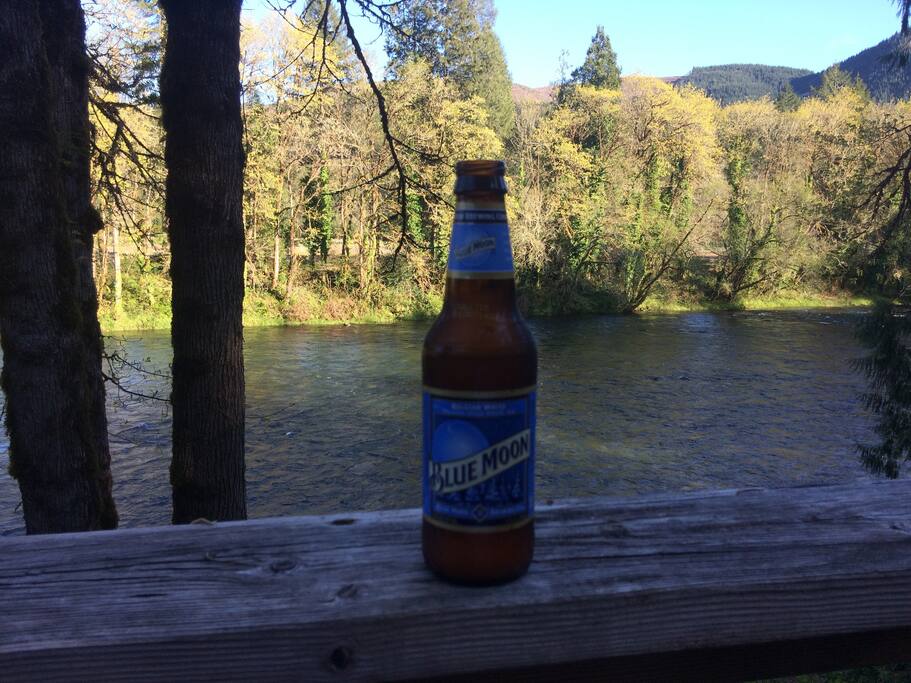 relaxing on the deck
