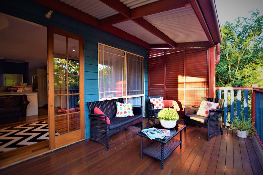 Enjoy the peaceful outdoor seating area, Great for relaxation or quiet time