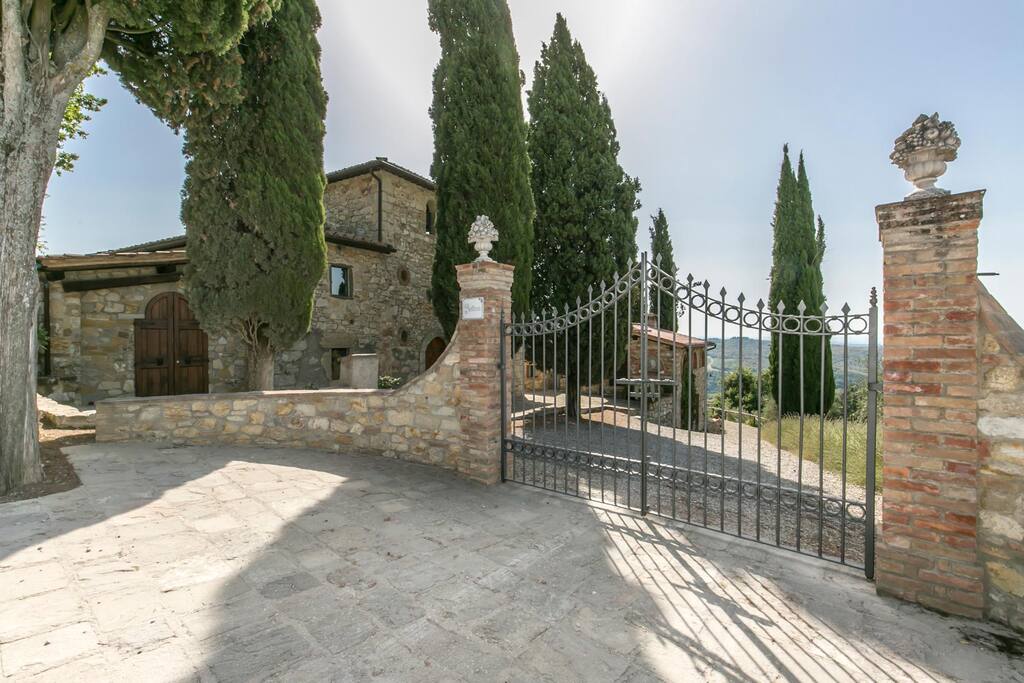 Entrance gate to the villa