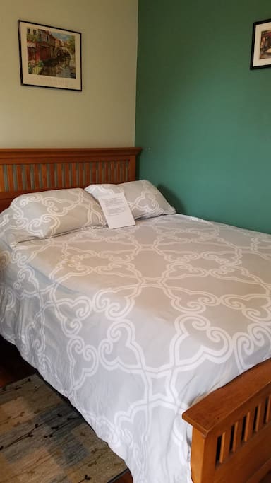 The nice comfy bed