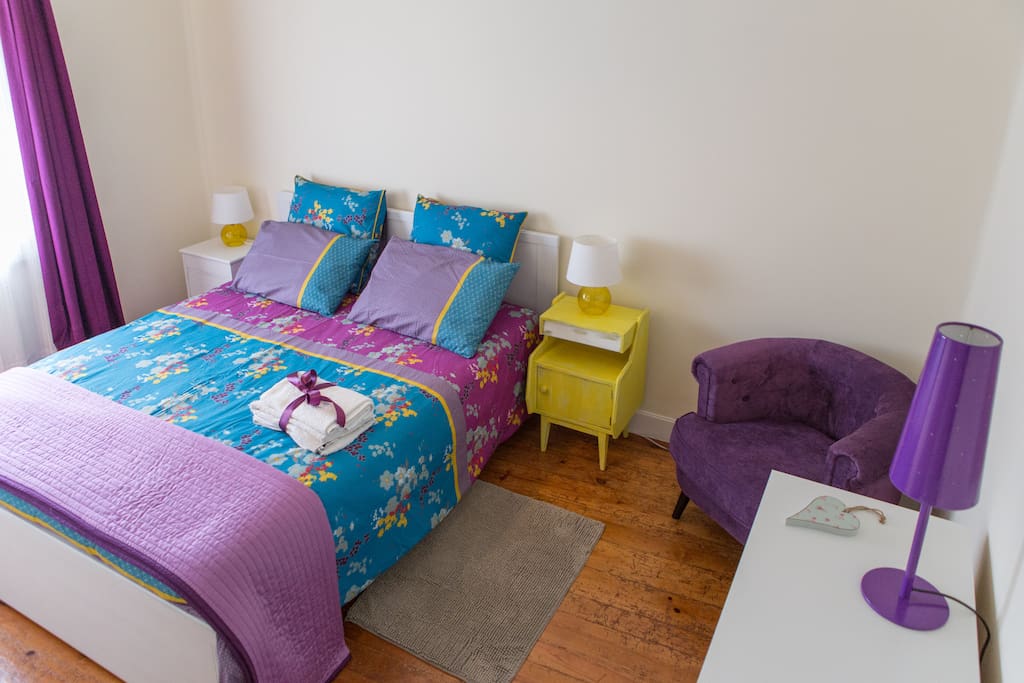 Purple bedroom