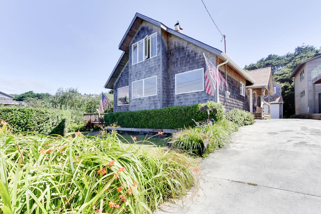 Classic beach home design and cedar siding make Malarkey's Roost a memorable destination.