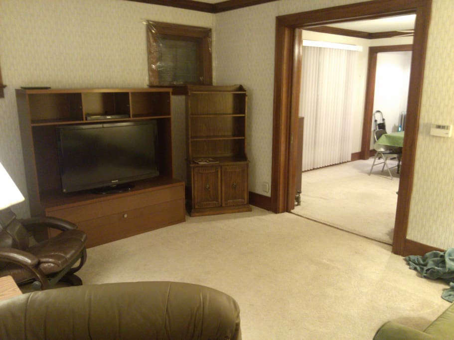 42" TV with reclining chair