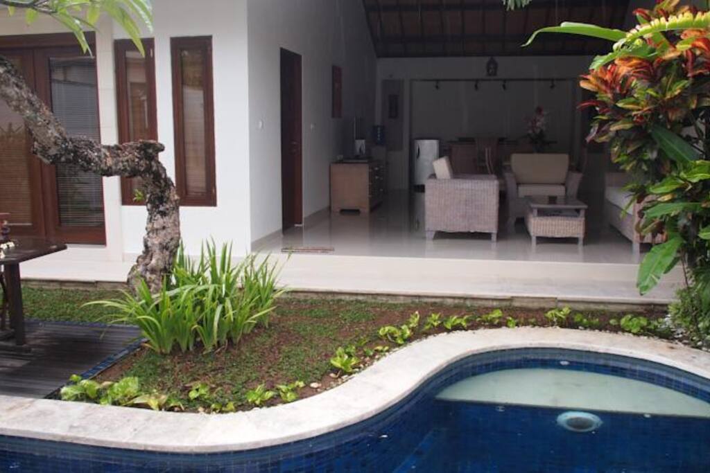 Villa and pool view
