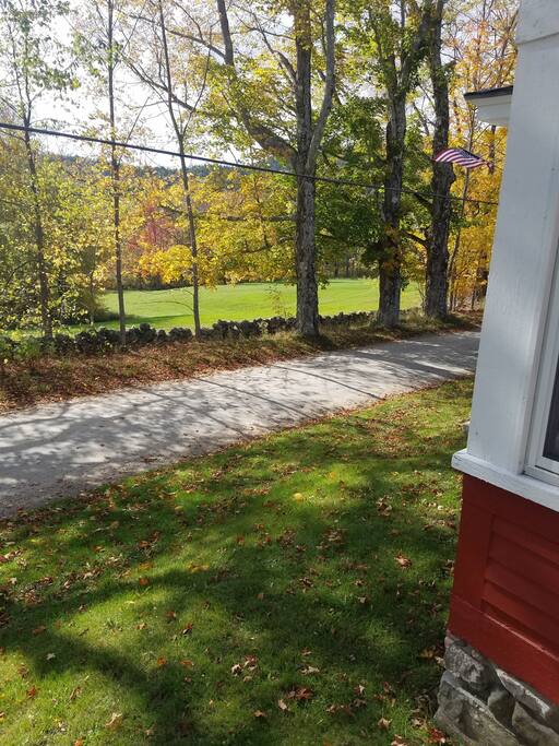 Charming view of road from porch