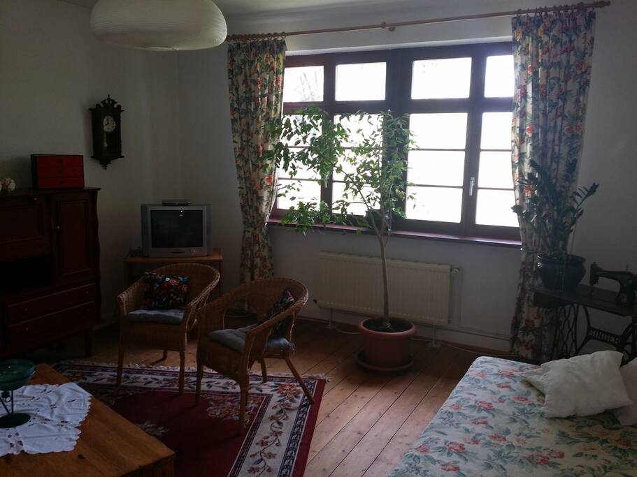 Ein extra Bett im Wohnzimmer (Schlafplatz Nummer 3)