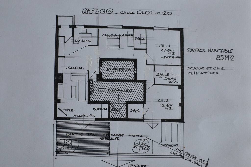 PLAN APPARTEMENT 85 M2 + TERRASSE 40 M2