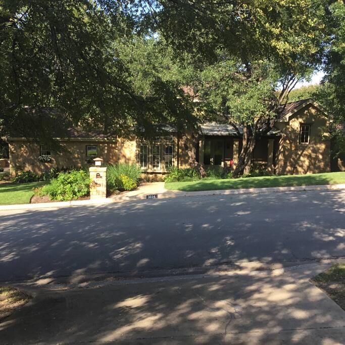 Front of house on quiet heavily treed street. Close to everything.
