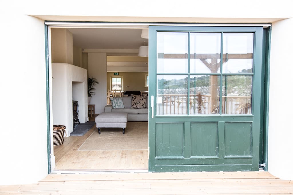 Sliding doors onto outdoor decking