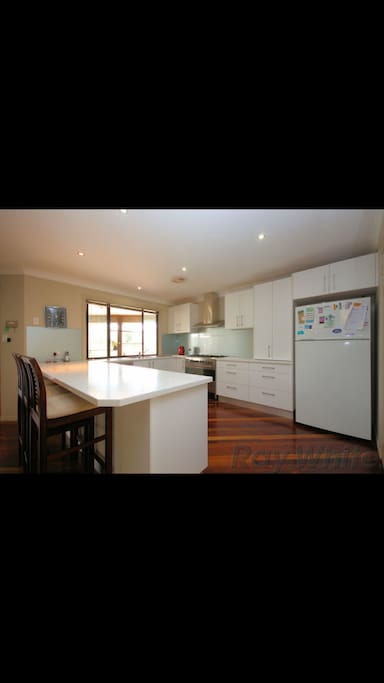 The large gourmet kitchen- you are supplied with fresh eggs and herbs from our garden