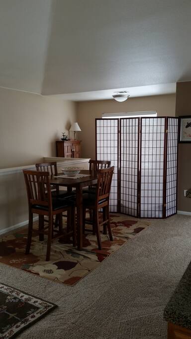 Dining area, Nook/futon beyond screen