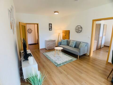 Spacious family apartment with kitchen and balcony