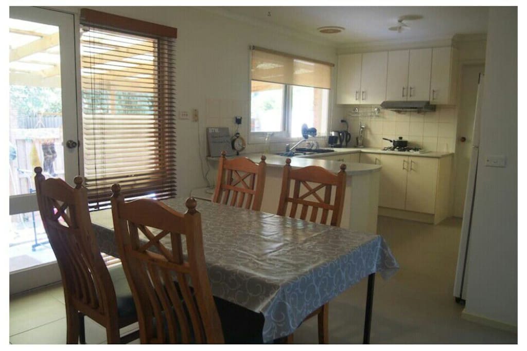 Dining and kitchen