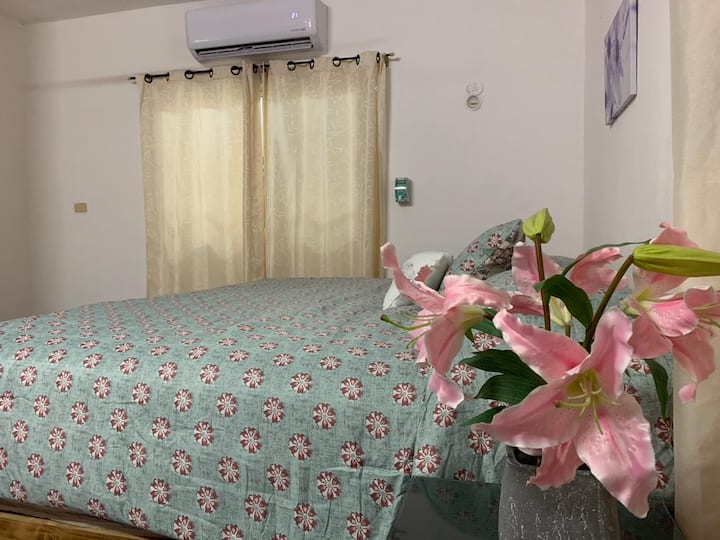 Chumba cha kulala kilicho na kitanda cha ukubwa wa mfalme na bafu 