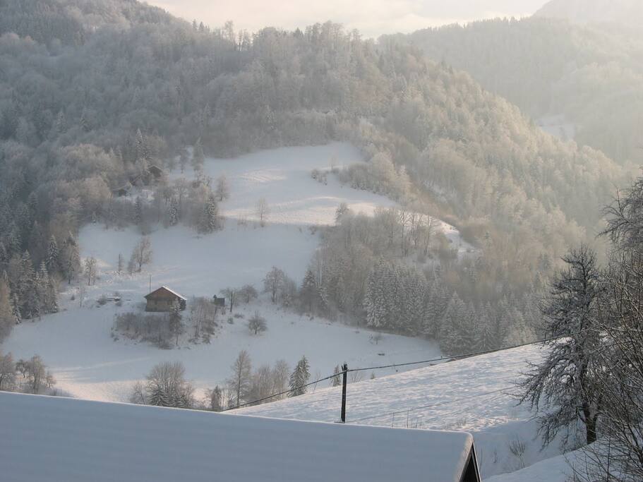 Looking out across the valley