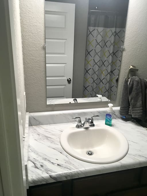 Full bathroom shared when sister is here