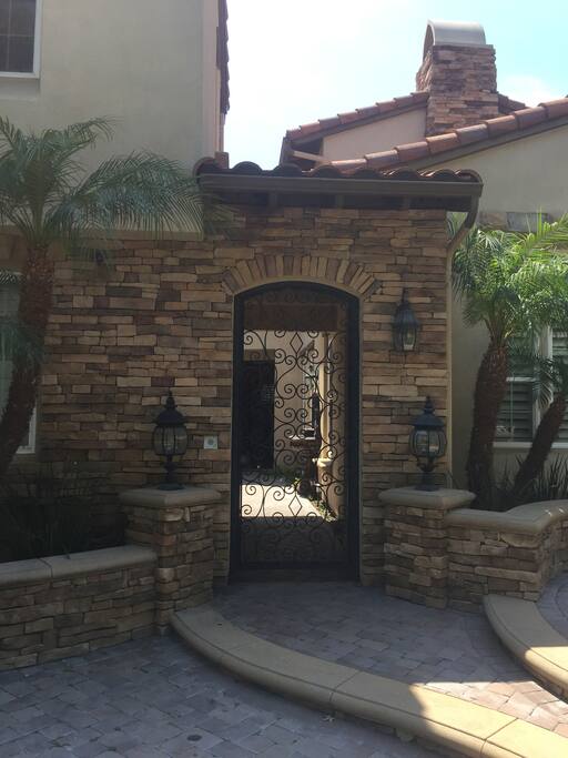Front gate to enter courtyard and up to private casita. Executive neighborhood, quiet and peaceful.
