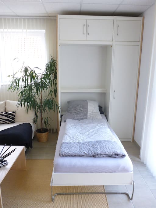 Gästeappartement - Wohnraum mit Klappbett