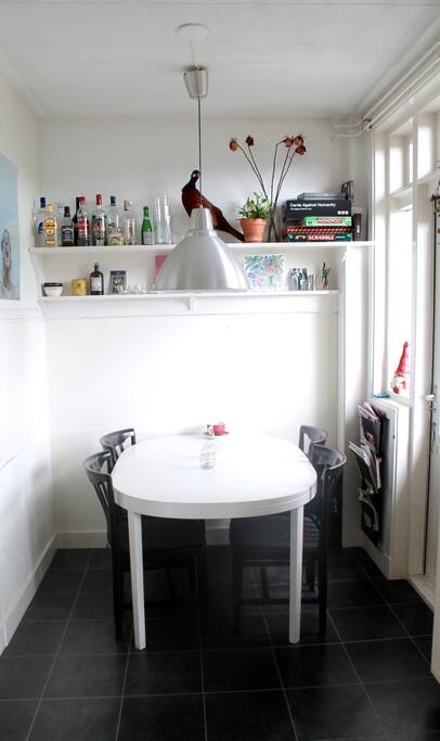 Seating in kitchen.