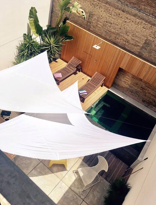 View from 4th floor of private courtyard.