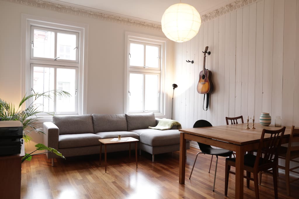 Sofa and dinning area for social nights.