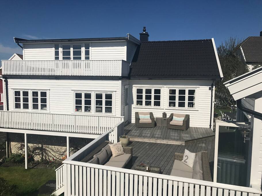 Terrasse og hage