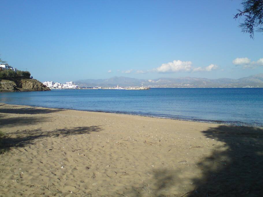 Logaras beach, facing Piso Livadi port,.