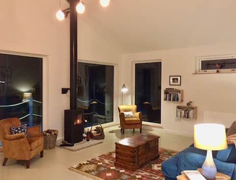 Converted  Barn on a hill overlooking the loch