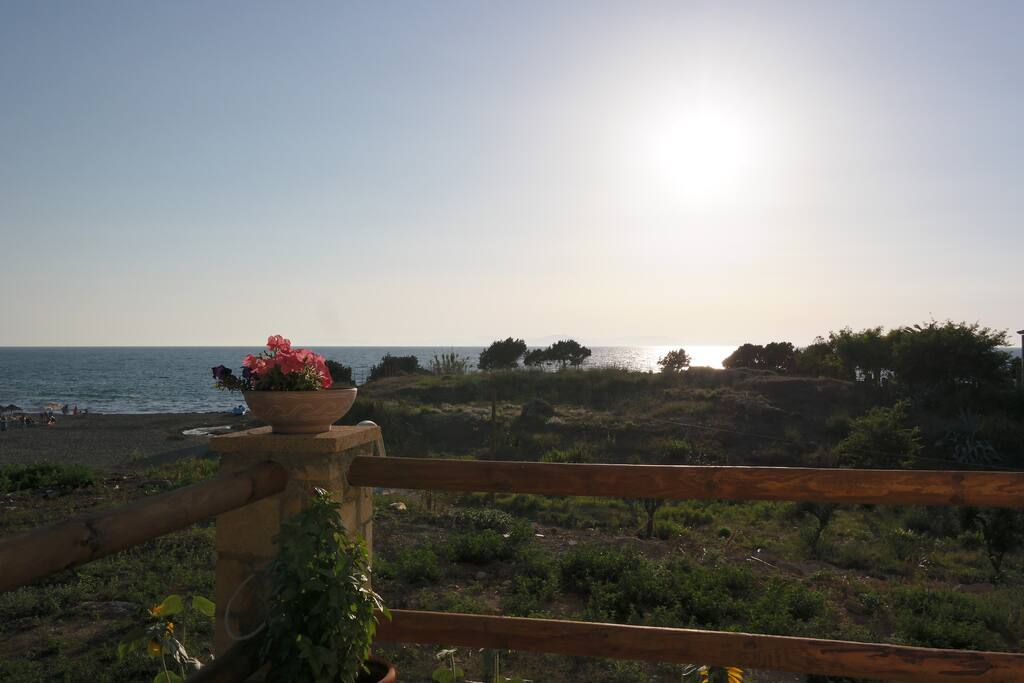 The sun and the sea from the balcony