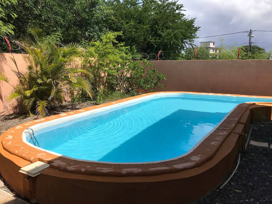 Cool yourself down in the refreshing salt water pool