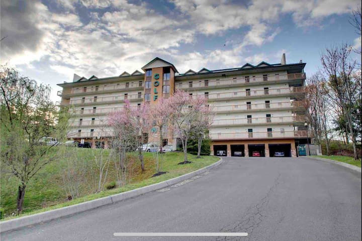 Bedroom&bath in condominium. Heart of Pigeon Forge