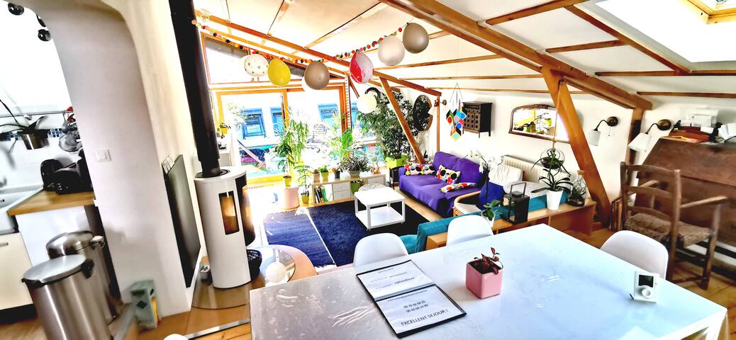 120m2 loft climatisé 4 ch. terrasse petit garage gallery image 5