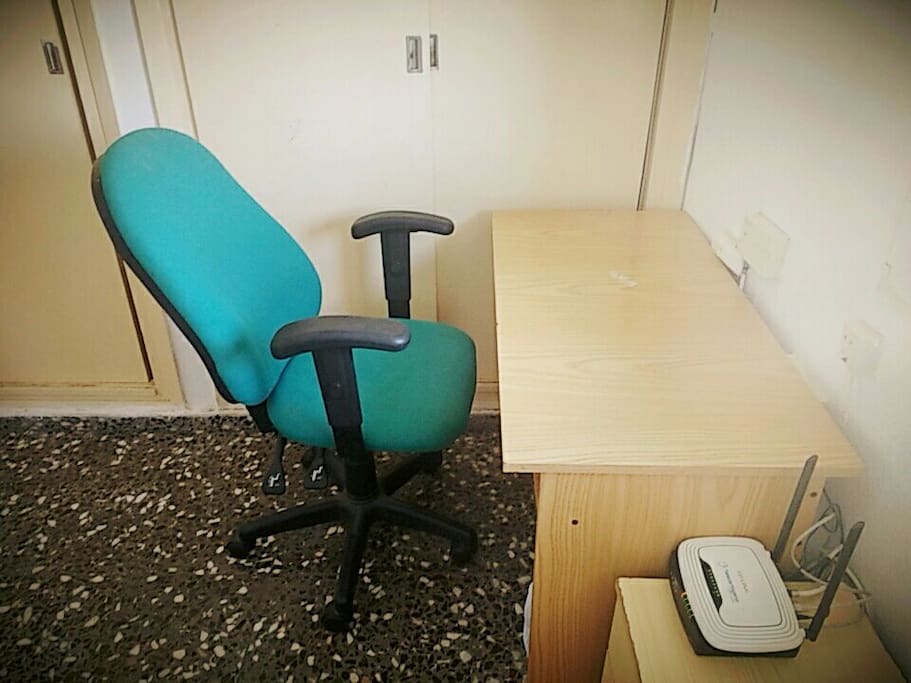 Table and chair in Bedroom