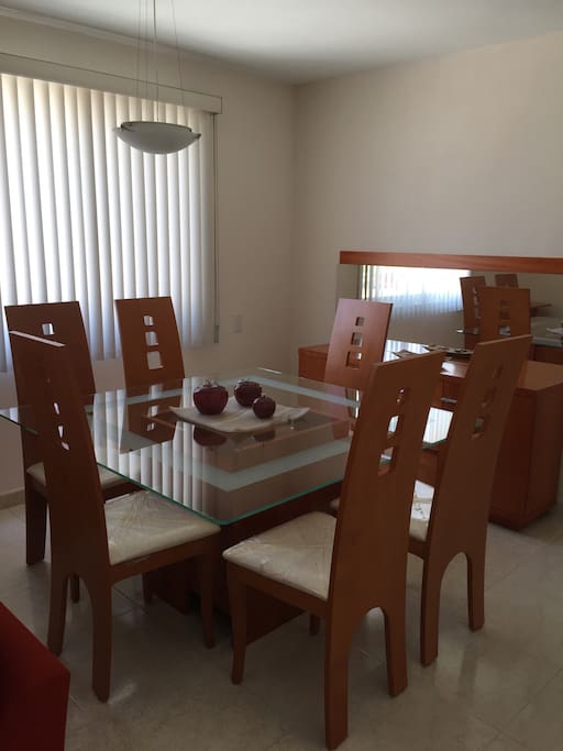 Large dinning room, which can be used as work area