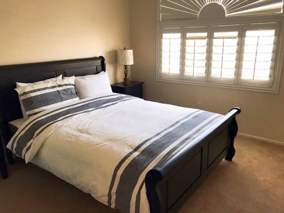 Guest room #2 with queen sized bed.