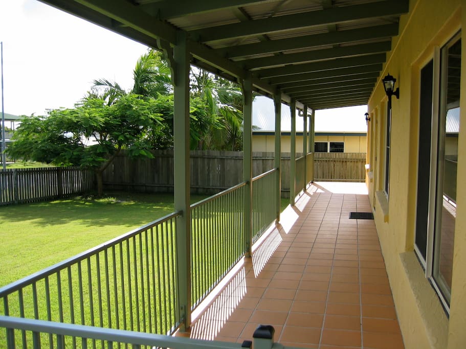 Covered verandah's front and back