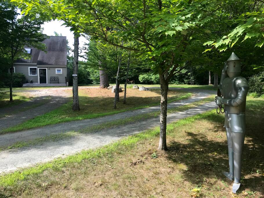 House in view as you circle in.