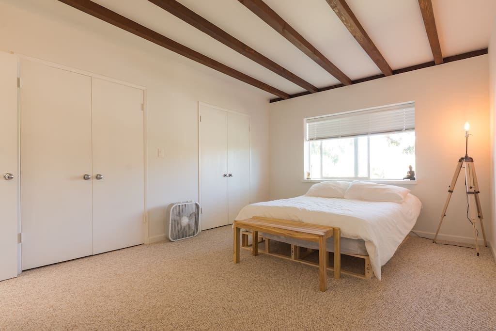 Large spacious Master Bedroom with queen mattress.