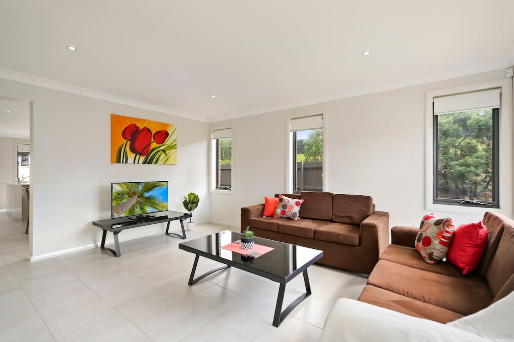 Spacious living rooms, pull out sofas available for extra guests