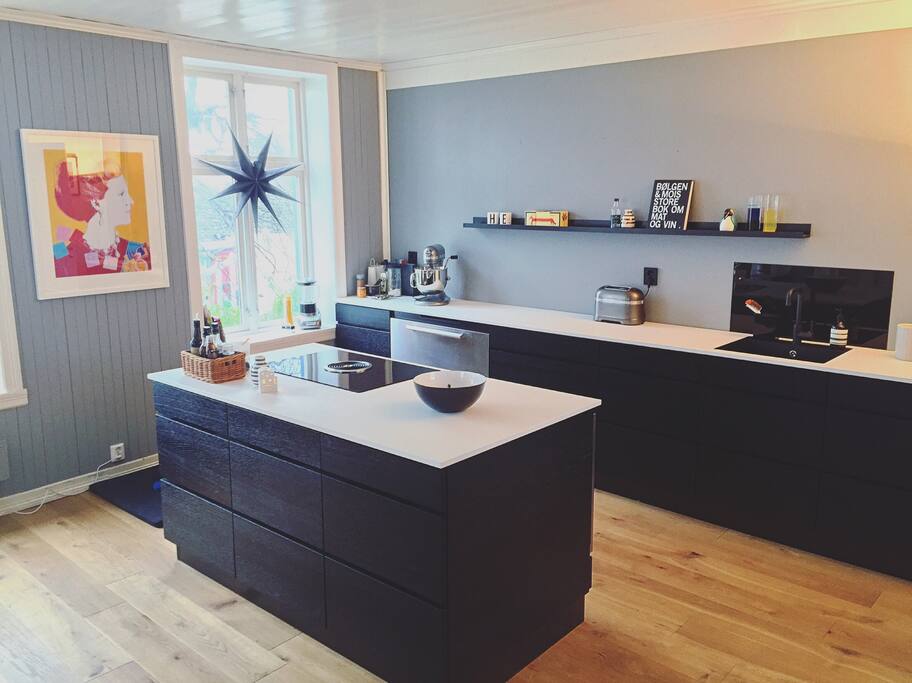 Newly redecorated kitchen.