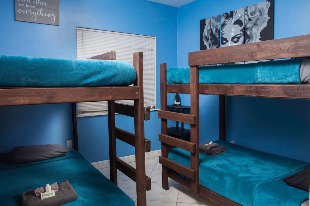 Shared Rooms with 8 inch memory foam Mattresses.