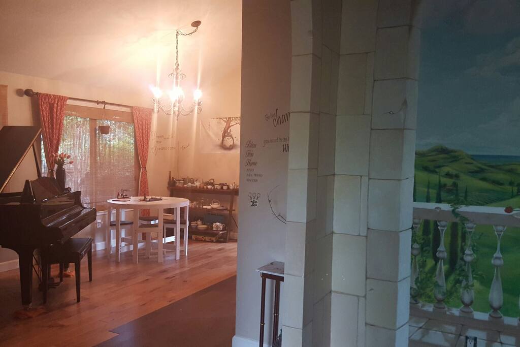 Piano and tea corner