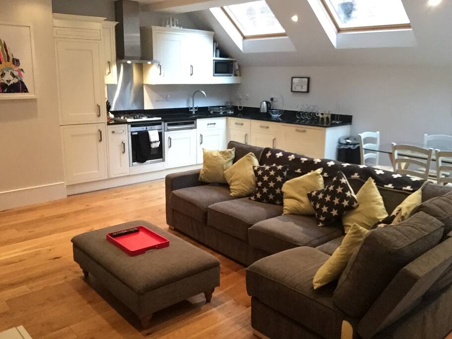 Living room / kitchen - with velux windows