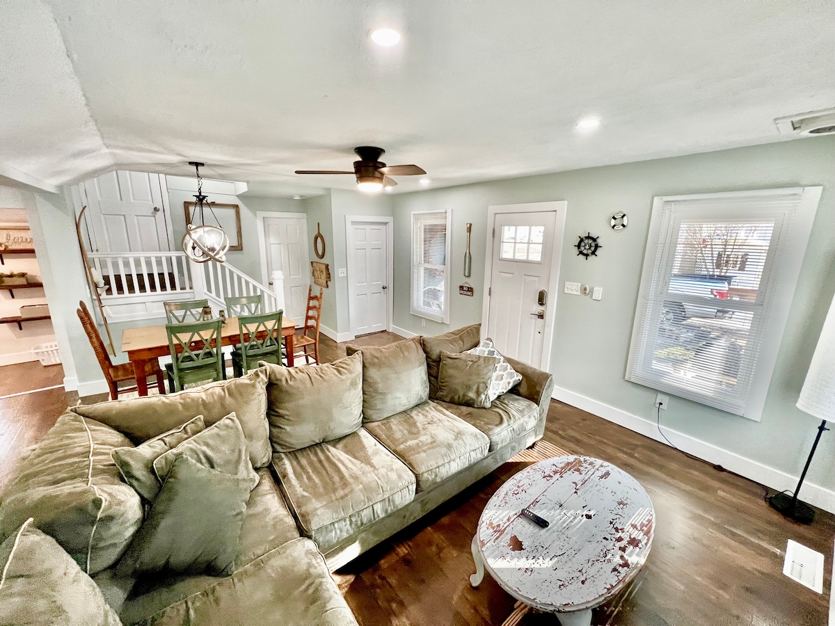 Open-concept living room and dining room 
