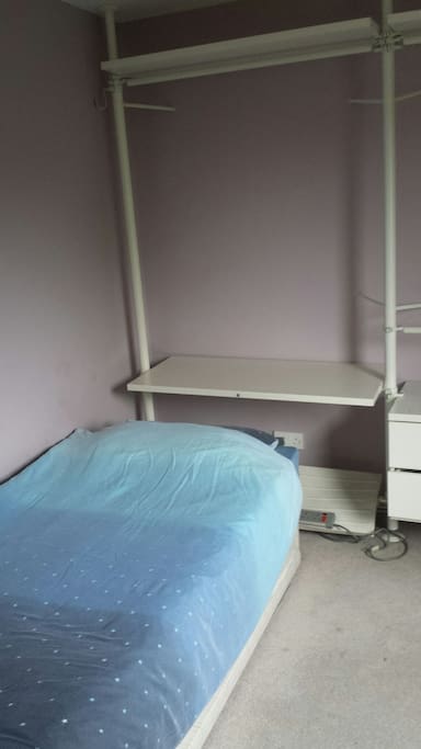 bedroom with bedding provided
