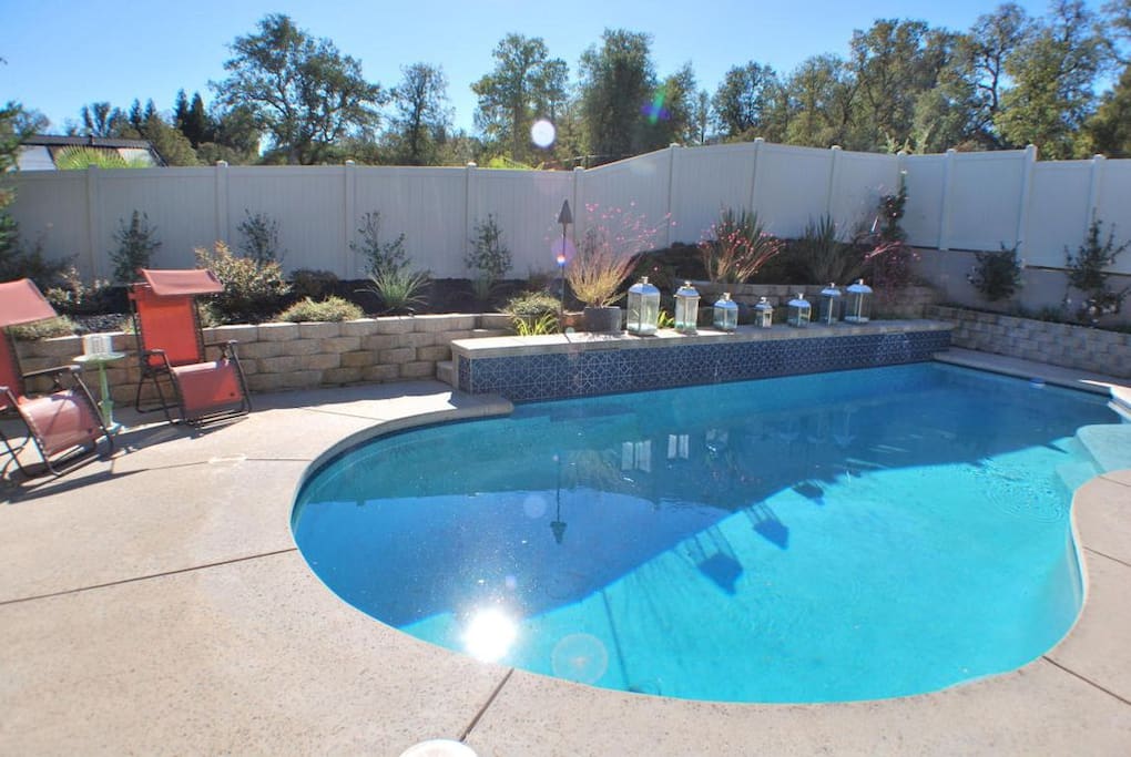 Pool backing to greenbelt