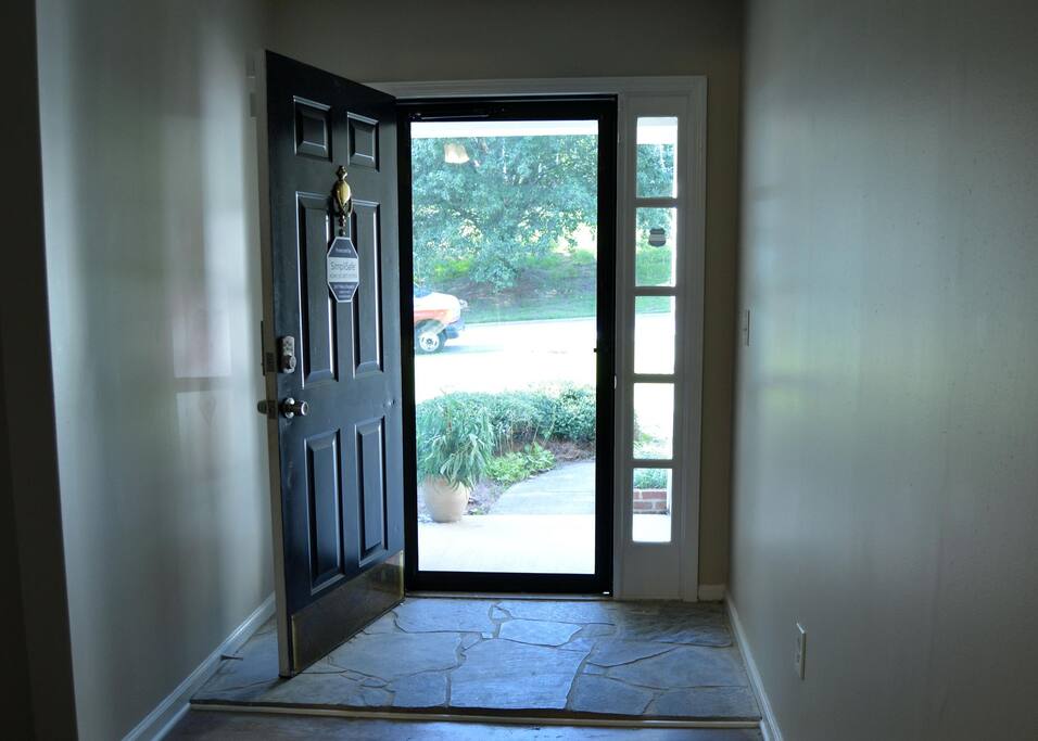 Bright, open front hallway.