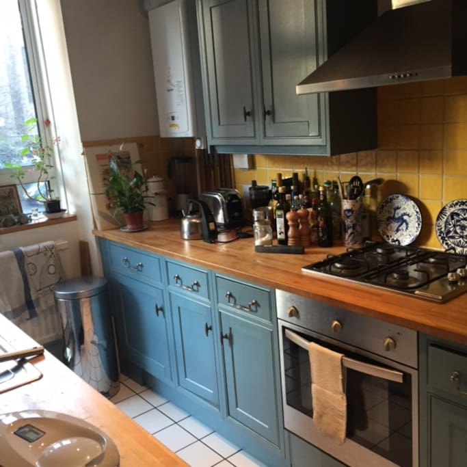 Beautiful kitchen with balcony