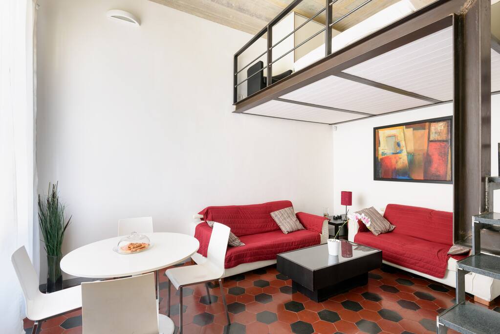 Living room and the loft